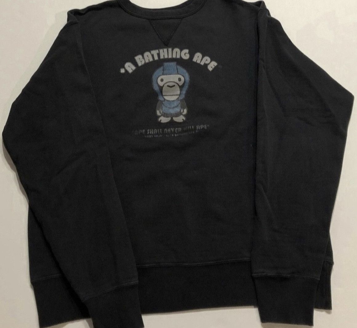 Bape Bape Baby Milo crew neck pullover sweatshirt Size US M / EU 48-50 / 2 - 1 Thumbnail