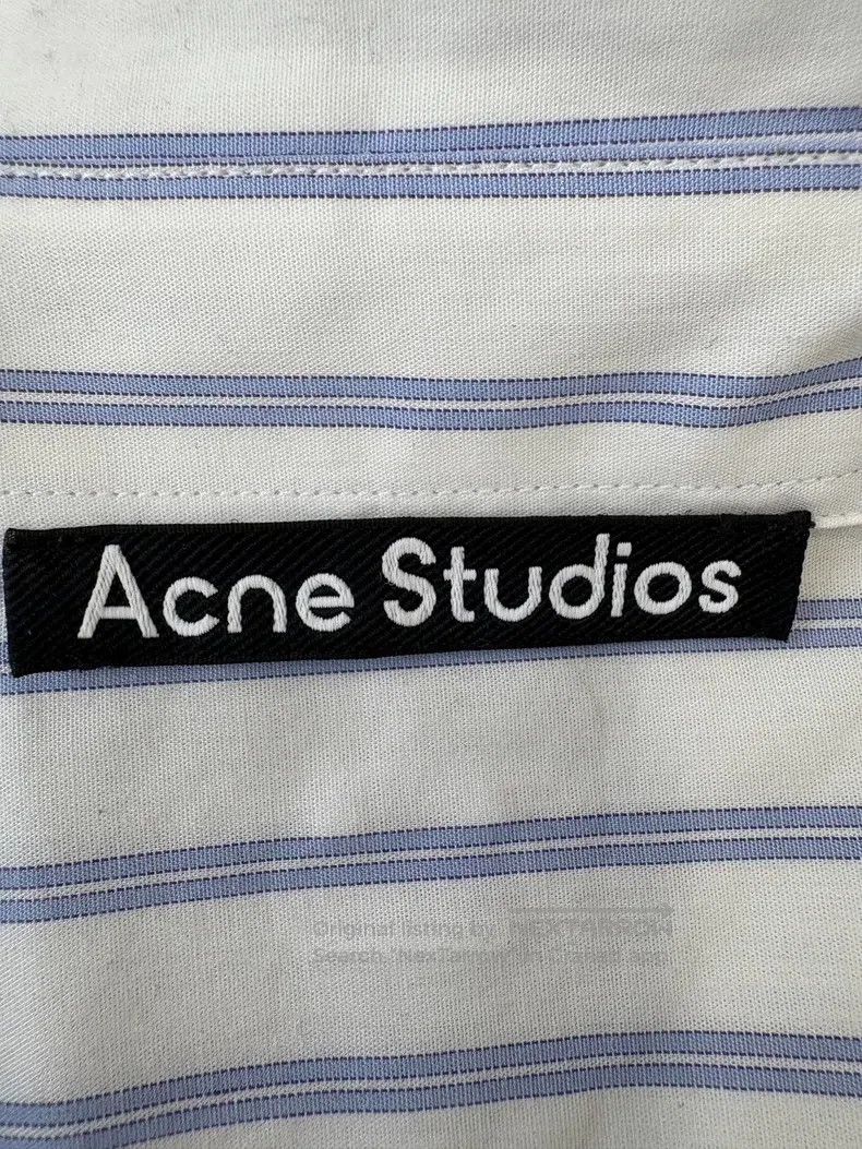 Acne Studios Acne Studios Blue and white striped collar smile embroider Size US XS / EU 42 / 0 - 7 Thumbnail