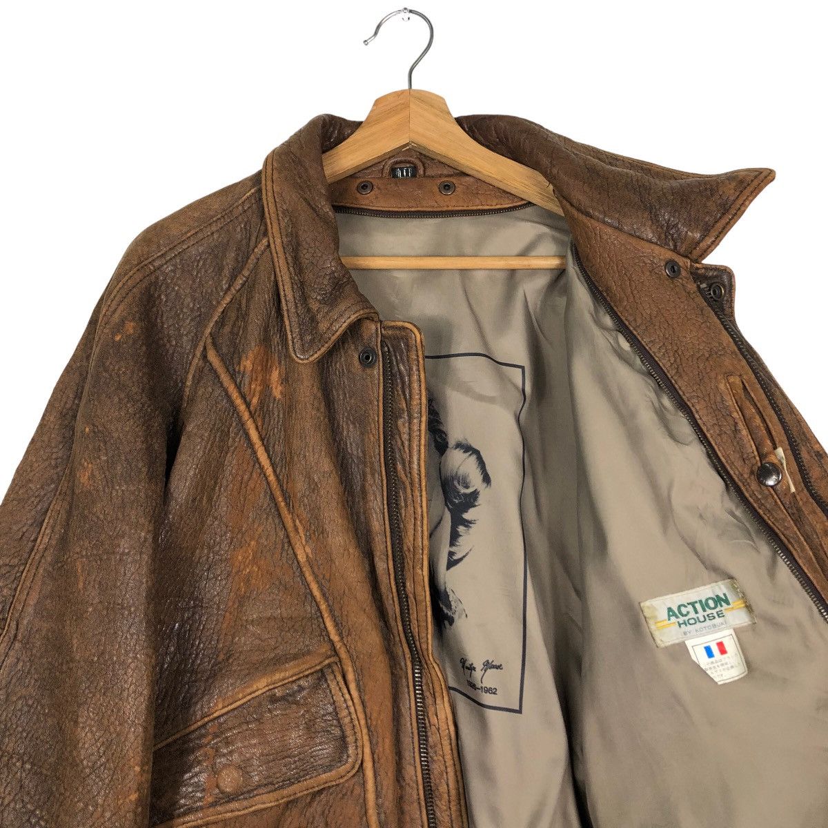 Issey Miyake 🔥Vintage Fly Leather Jacket Bomber Design Marilyn Manrose Size US M / EU 48-50 / 2 - 12 Thumbnail
