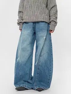 VIBE Washed machete design baggy vintage Y2K street hip hop jeans Size US 32 / EU 48 - 6 Thumbnail