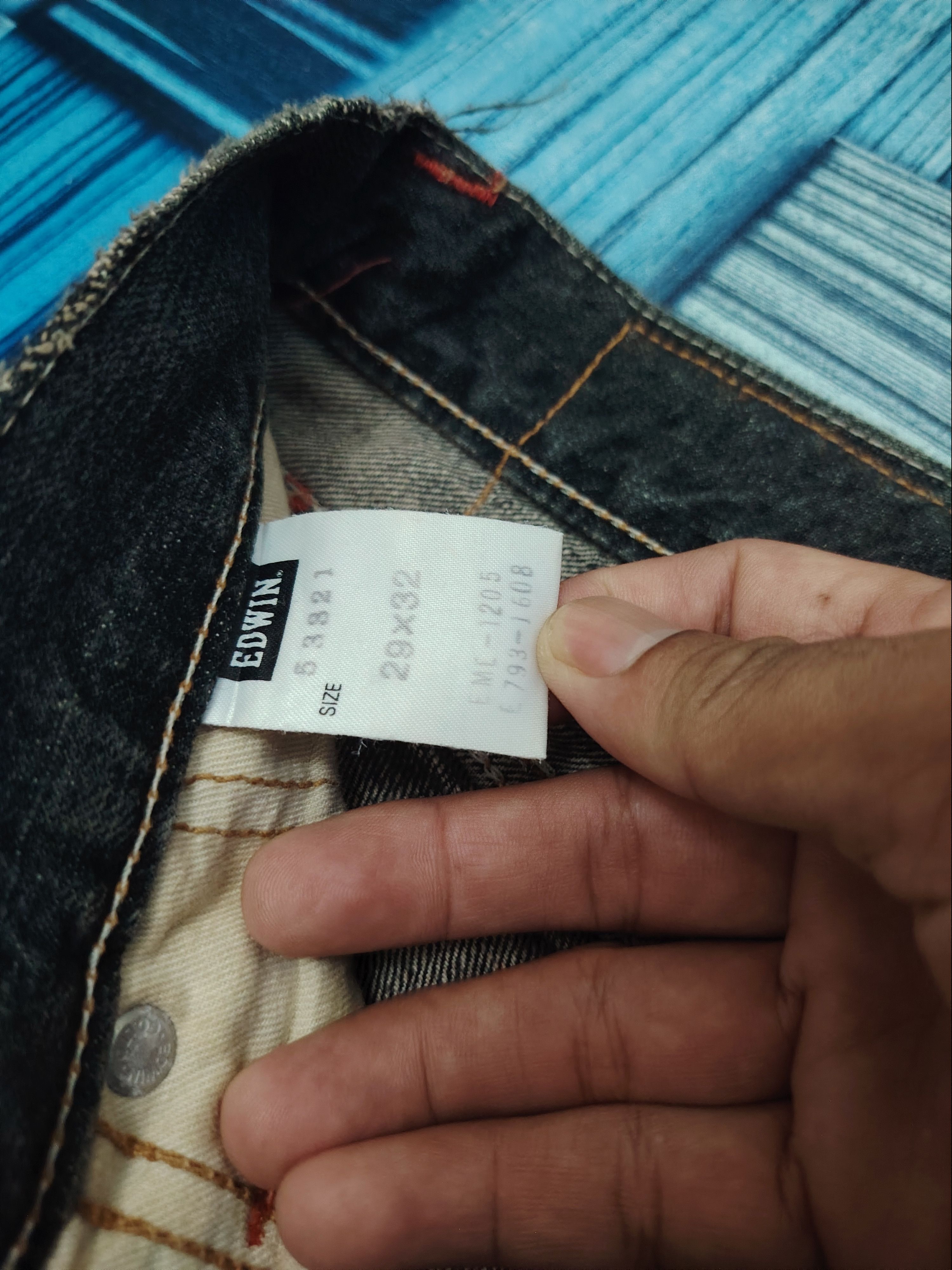 Edwin Japanese Edwin Ripped Flared Jeans I6W9 Style Size US 29 - 9 Thumbnail