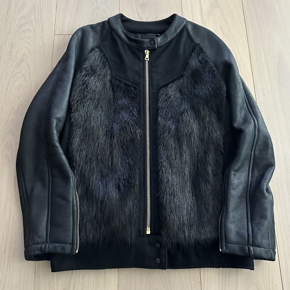 2010s Norisol Ferrari Mink Fur & Sheepskin Leather Jacket