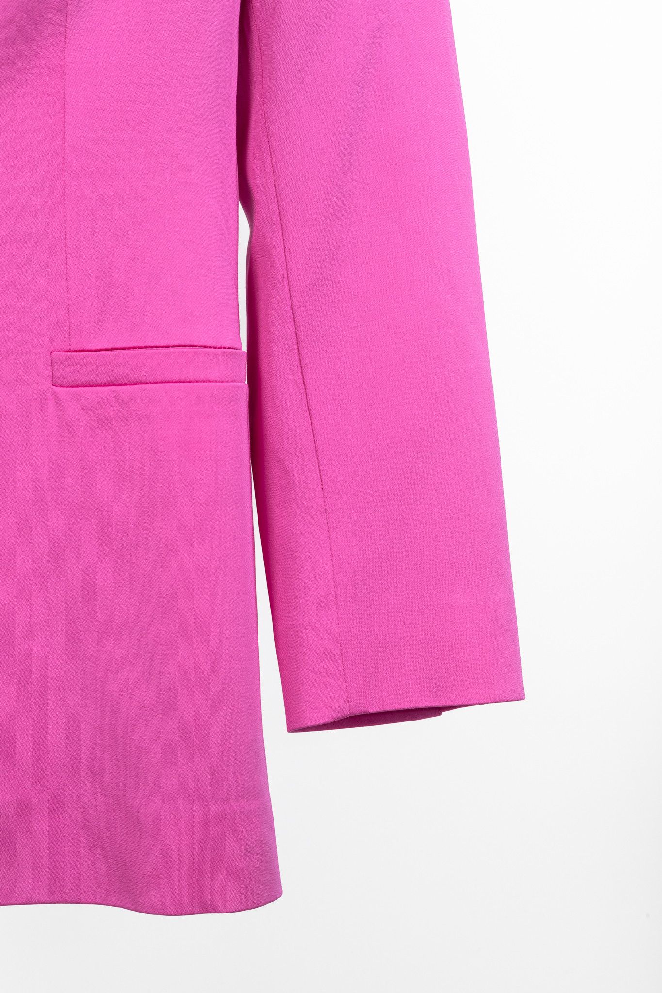 Versace Versace SS20 Fuchsia Satin Safety Pin Detail Blazer Size XS / US 0-2 / IT 36-38 - 7 Thumbnail