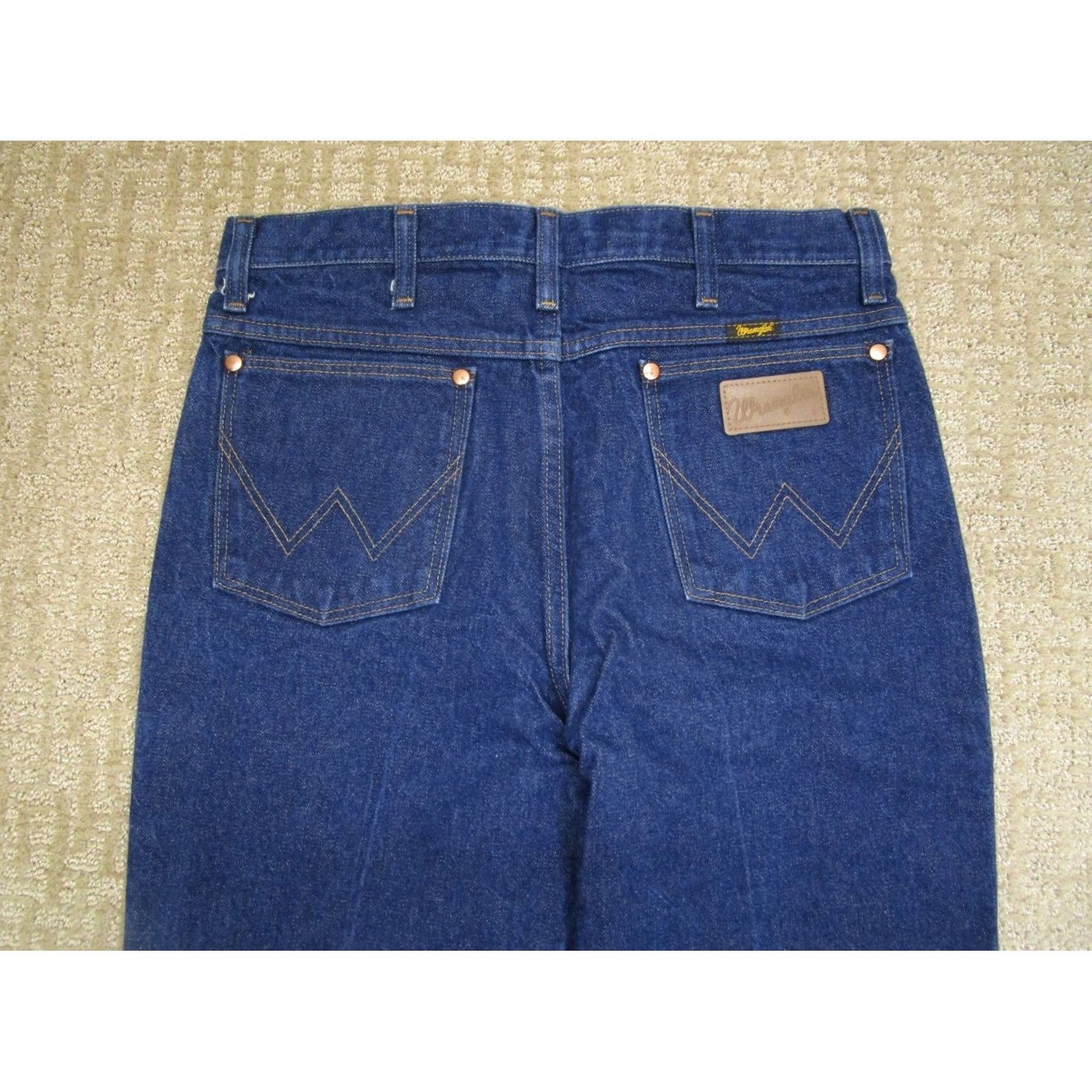 Wrangler Wrangler Jeans Men 33x34 Blue Cowboy Cut Slim Fit Western Jeans Dark Wash Denim Wrangler Cowboy Cut 936 Men Jeans Size US 33 - 4 Thumbnail