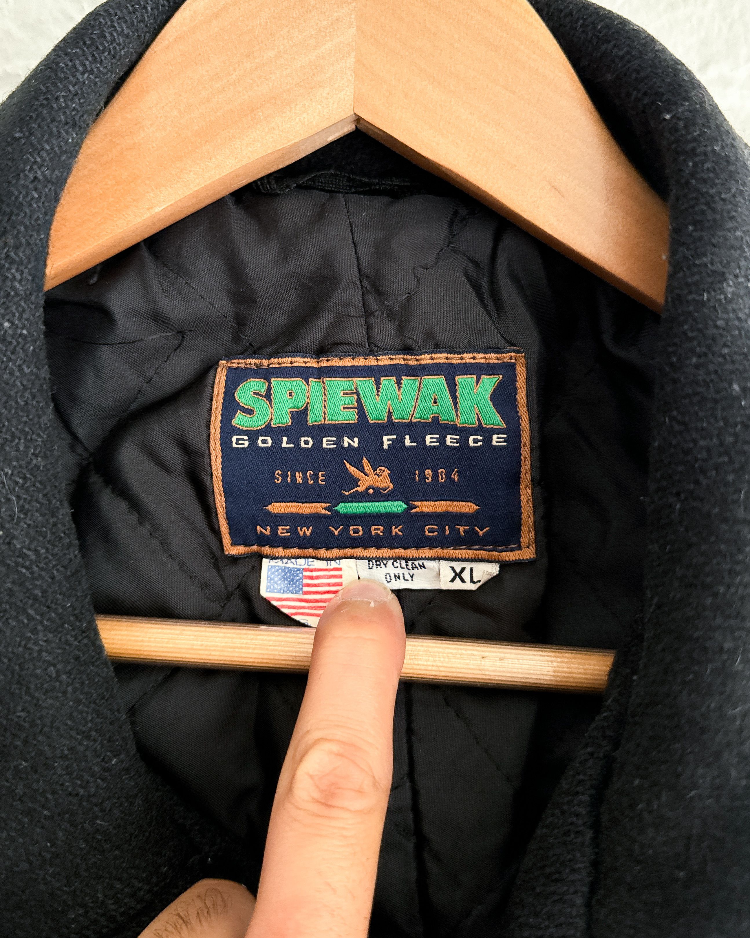 Vintage Vintage 1980s Spiewak Wool Pea Coat Black Men's XL Preppy Size US XL / EU 56 / 4 - 2 Thumbnail