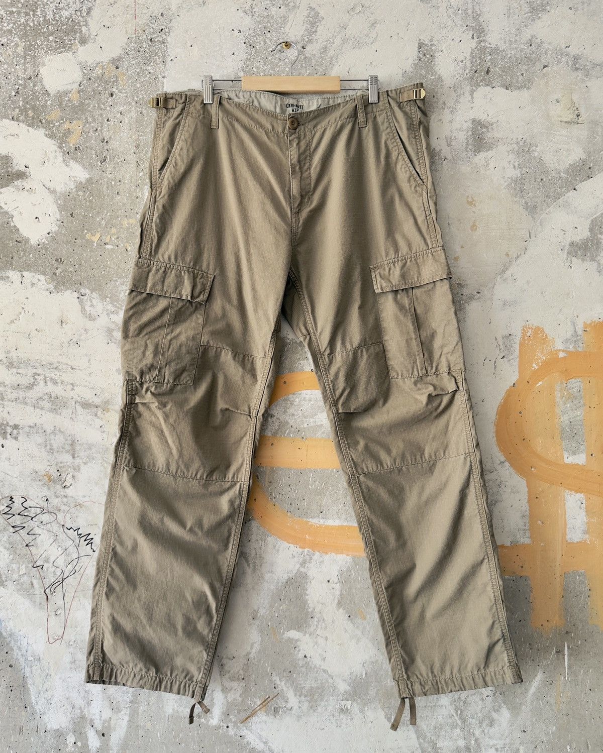 Carhartt WIP Beige Ripstop Aviation Cargo Pants Size 36