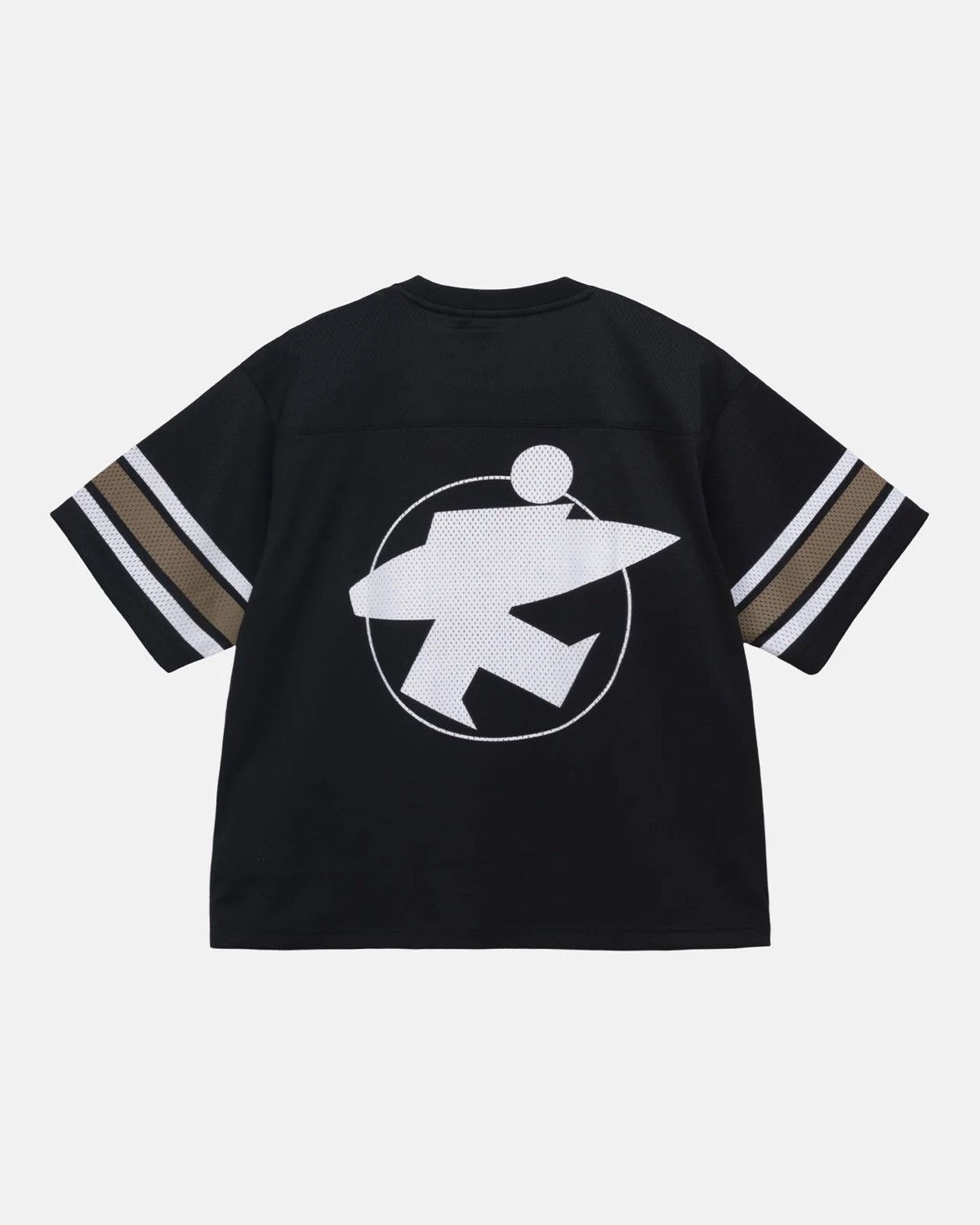 image of Stussy Surfman Mesh Football Jersey Black, Men's (Size Small)