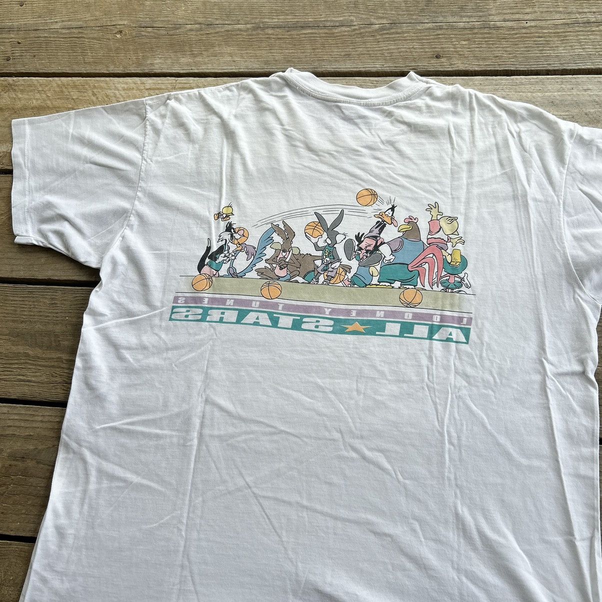 NBA Vintage 1992 Looney Tunes All Stars Basketball Taz T Shirt Size US XL / EU 56 / 4 - 3 Thumbnail