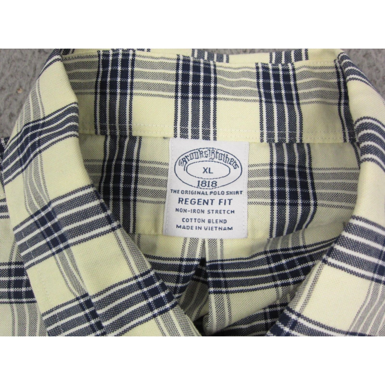 Brooks Brothers Brooks Brothers Shirt XL Blue Yellow Plaid Button-Up Mens Regular Collar Gift N/A Size US XL / EU 56 / 4 - 5 Thumbnail
