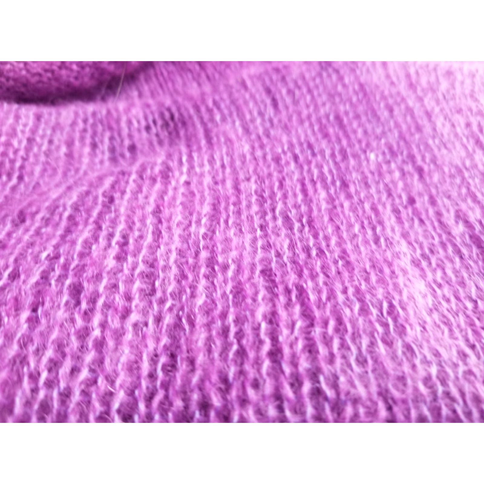 Nordstrom VINTAGE Nordstrom Mohair Crochet Poncho Shawl One Size Purple Italy Women Shawl/Wrap Knit Mohair Size ONE SIZE - 5 Thumbnail