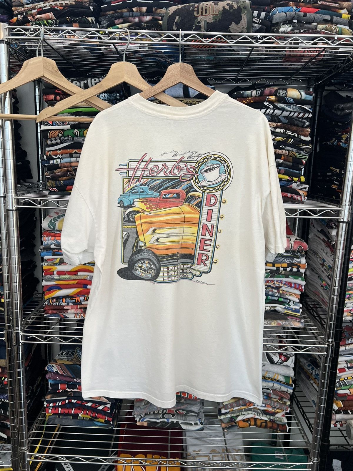 Hanes 1992 Herbies Hot Rods Diner Classic Cars Single Stitch Tee Size US XXL / EU 58 / 5 - 1 Thumbnail