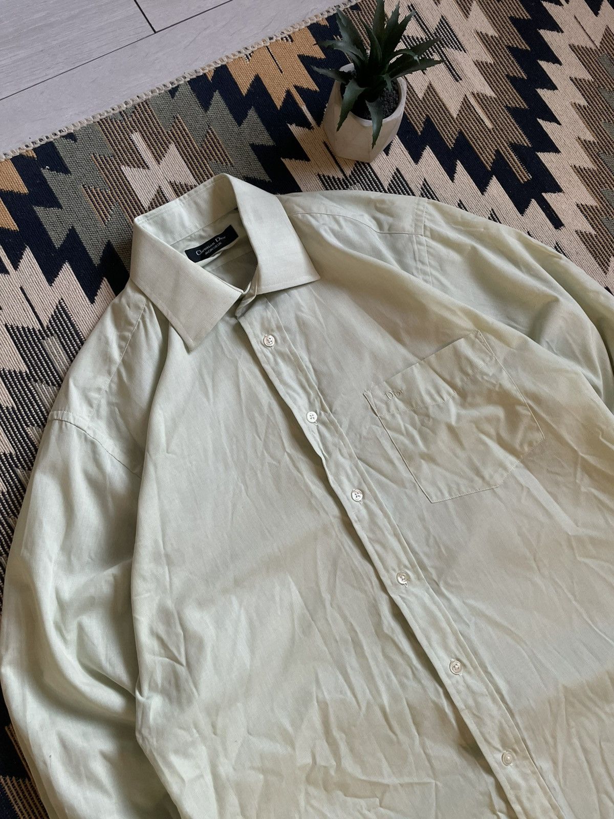Christian Dior Monsieur × Vintage Christian Dior Monsieur Logo Button Up Shirt Size US L / EU 52-54 / 3 - 4 Thumbnail