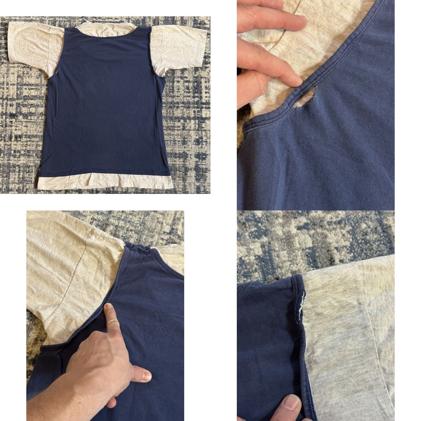 Vintage VINTAGE 90s University Of Michigan Wolverines Basketball T Shirt L Blue Cotton Graphic Print Crew Neck Men Size US L / EU 52-54 / 3 - 9 Thumbnail