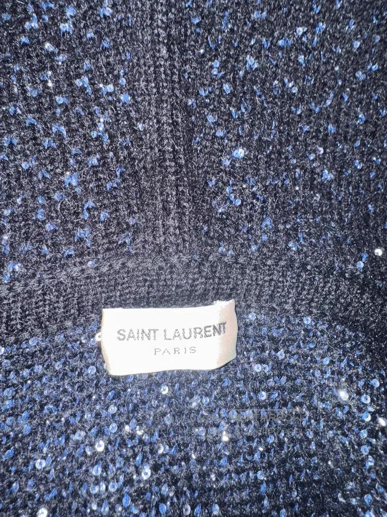 Saint Laurent Paris Saint Laurent Paris Blue Scale Lightning Cardigan Size US M / EU 48-50 / 2 - 5 Thumbnail