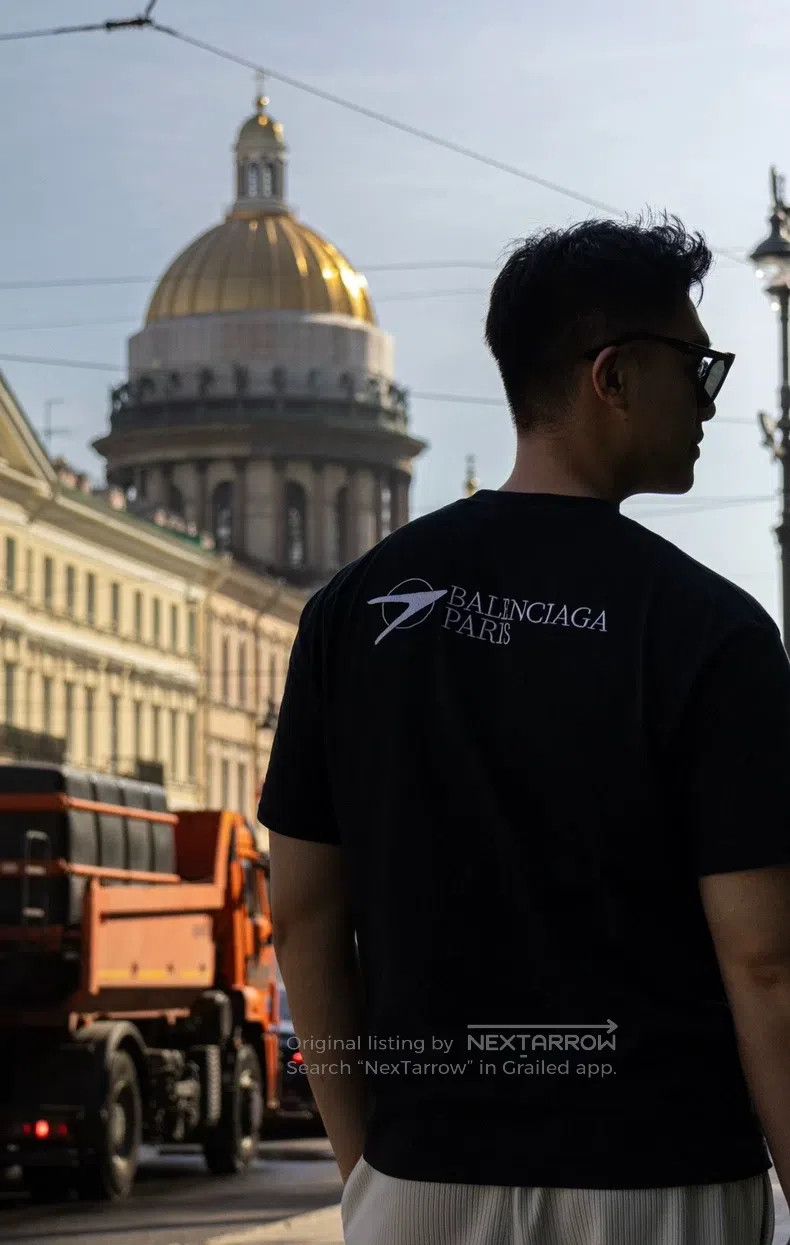 Balenciaga Balenciaga Pointer Letter Logo Embroidered Black Short Sle Size US S / EU 44-46 / 1 - 2 Thumbnail