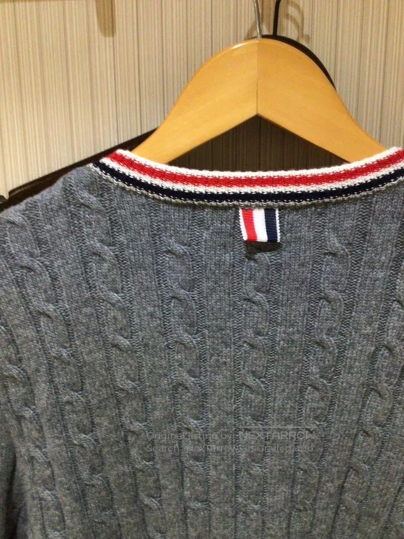 Thom Browne Thom Browne Gray Cable Knit Cardigan Size US XS / EU 42 / 0 - 8 Thumbnail