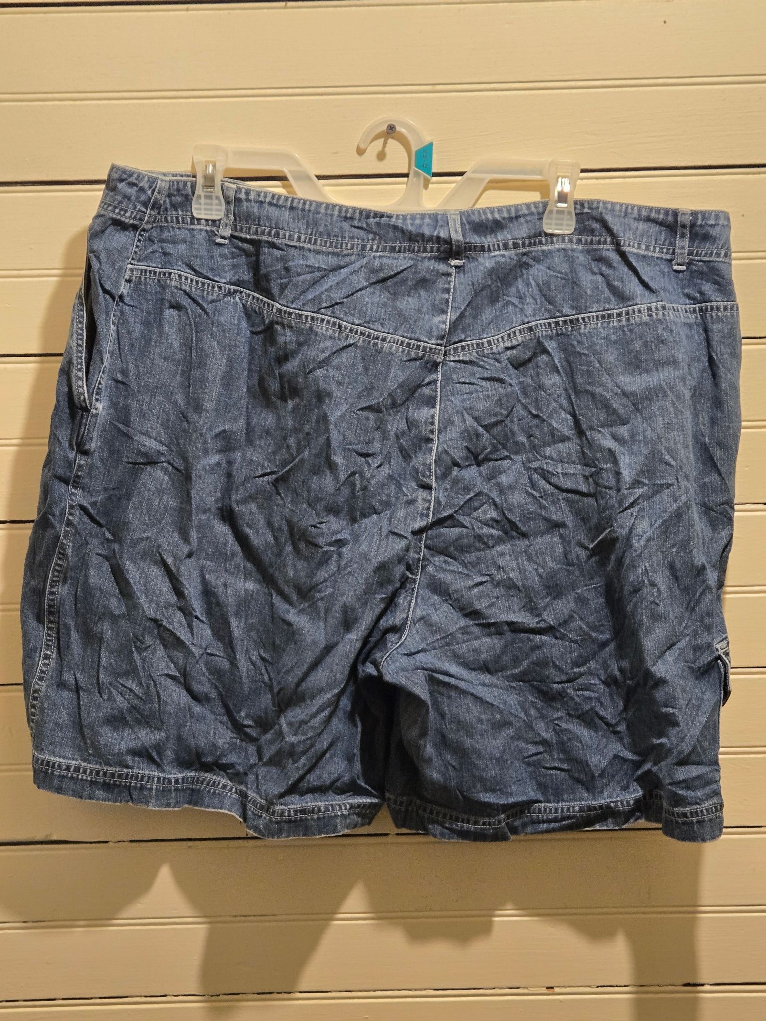 Other Kate Hill Shorts Womens 22W Denim Cargo Blue Button Fly Size 36" / US 14 / IT 50 - 3 Thumbnail