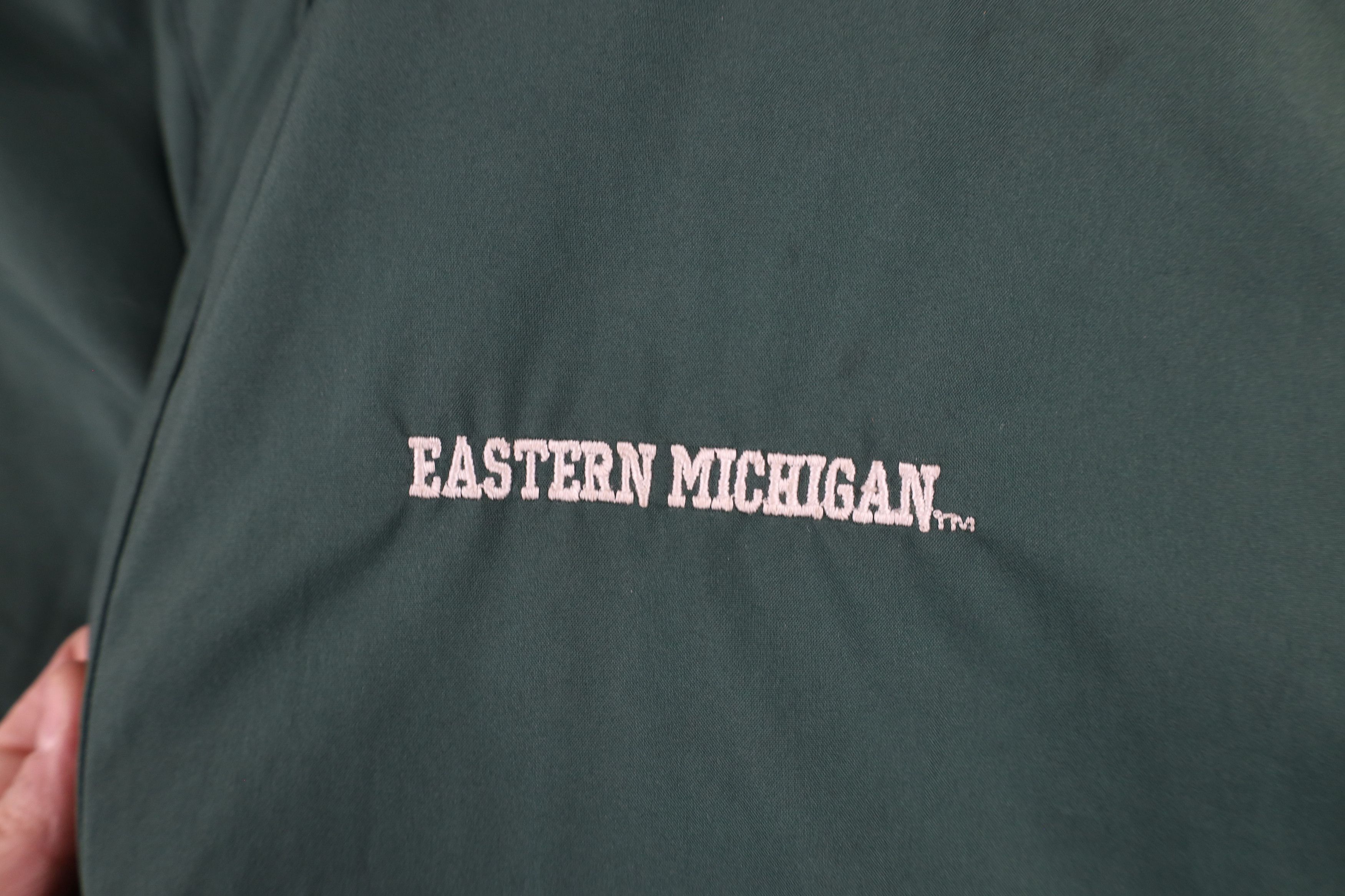 Vintage Vintage 90s Spell Eastern Michigan University Hooded Jacket Size US L / EU 52-54 / 3 - 4 Thumbnail