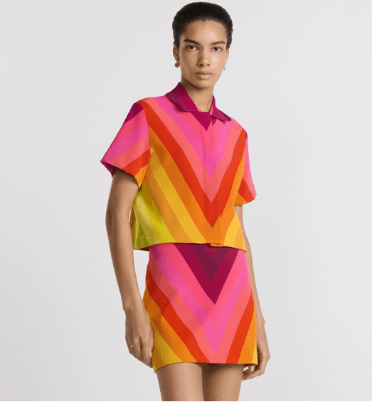 Dior o1w1db10326 524V43 Short-Sleeved Jacket in Multicolor Size XL / US 12-14 / IT 48-50 - 4 Thumbnail
