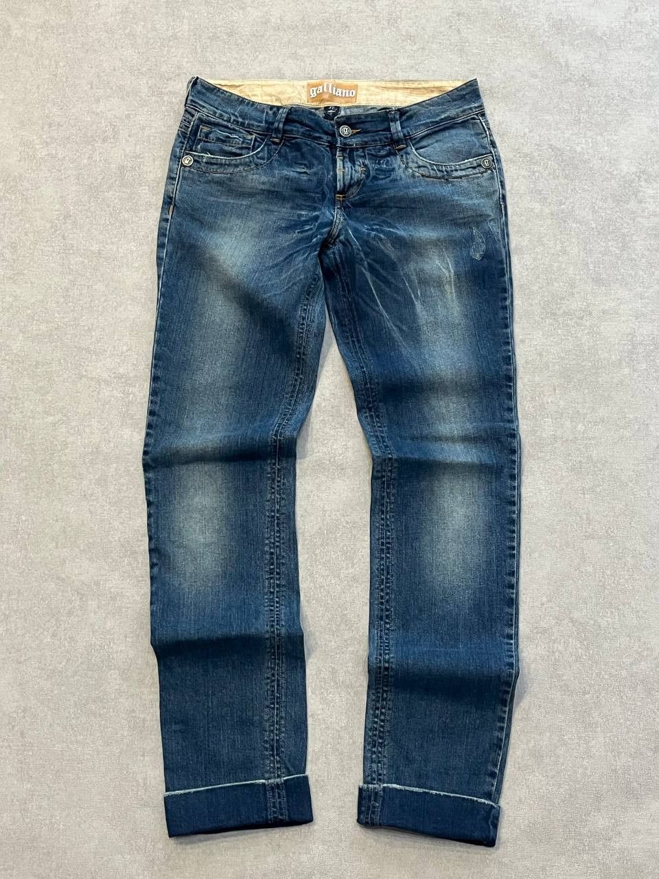 John Galliano John Galliano Jeans Pants Logo Light Blue Straight Mid Rise Size 32" / US 10 / IT 46 - 1 Thumbnail