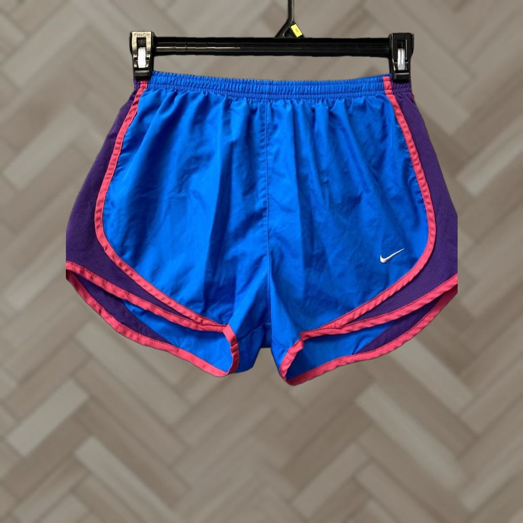 Nike Nike Women's Athletic Shorts Dri Fit Running Blue Pink Size S Activewear Size 28" / US 6 / IT 42 - 1 Thumbnail