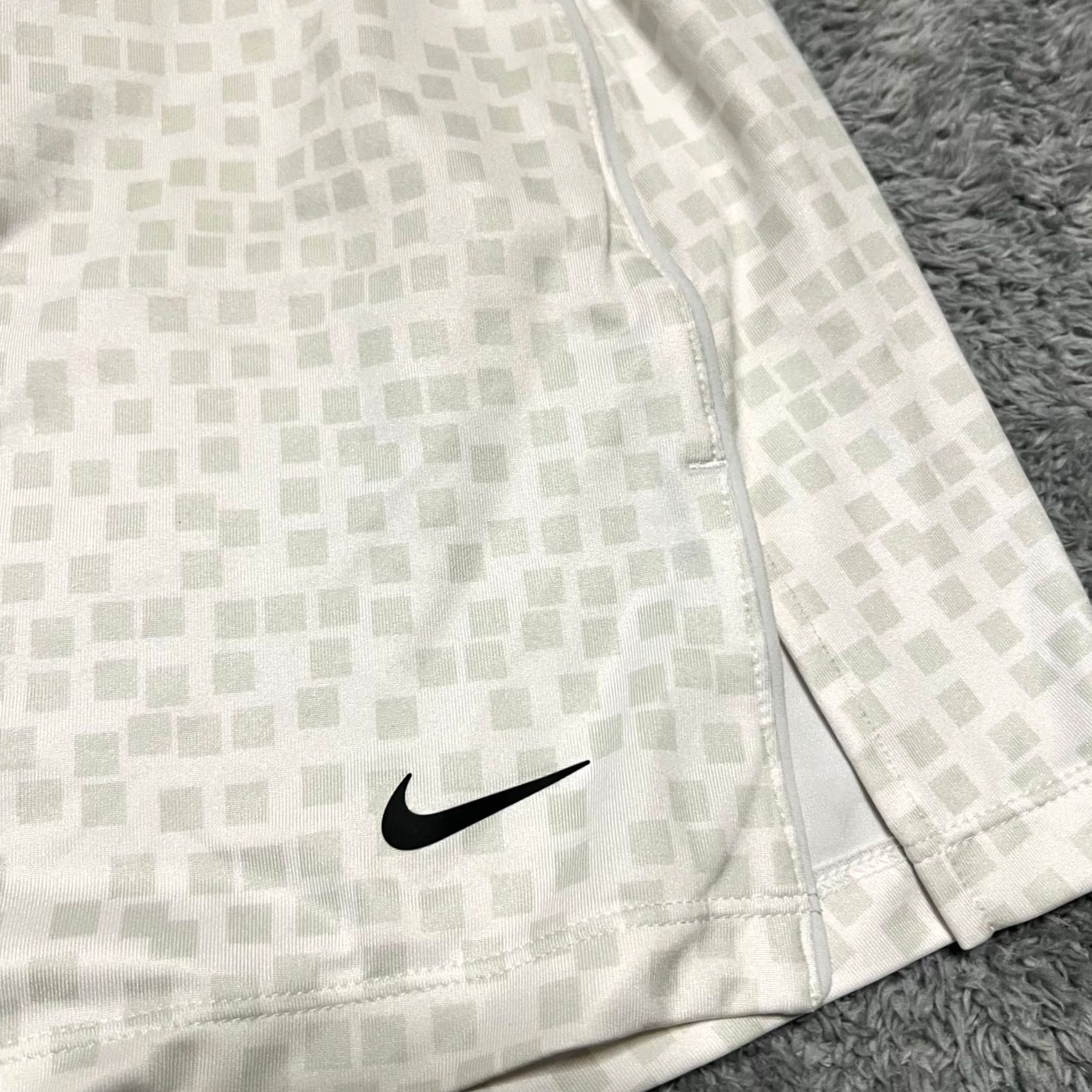 Nike Nike Skort Tennis Skirt Dri-Fit Geometric Print Womens Large L Regular White Size 36" / US 14 / IT 50 - 2 Thumbnail