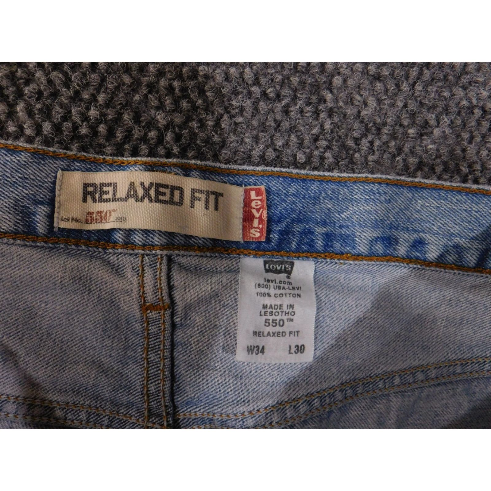 Levi's VINTAGE Levi's 550 Jeans Mens 34x30 Blue Relaxed Fit Medium Wash Denim Pants 100% Cotton Size US 34 / EU 50 - 6 Thumbnail
