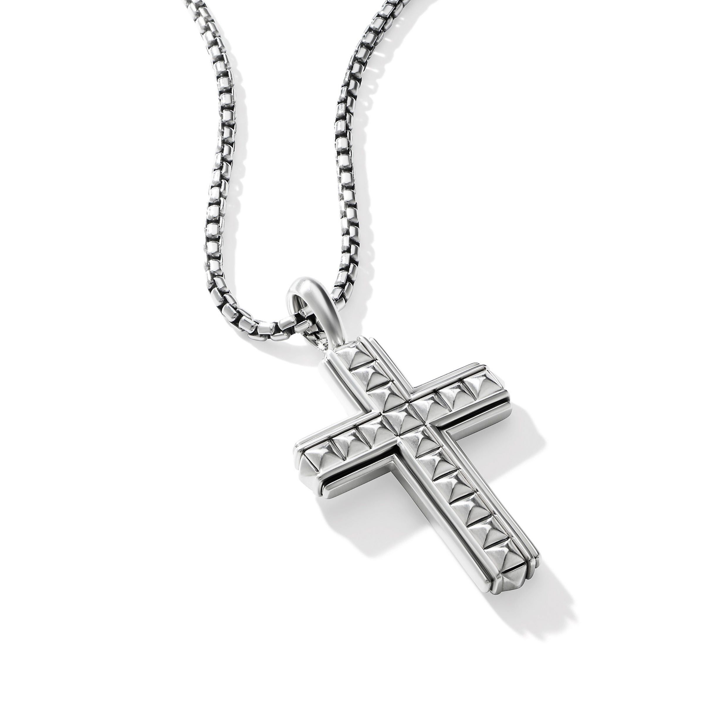 David Yurman o1w1db10526 D25521M /Size 8/Pyramid Cross in Silver Size ONE SIZE - 2 Thumbnail