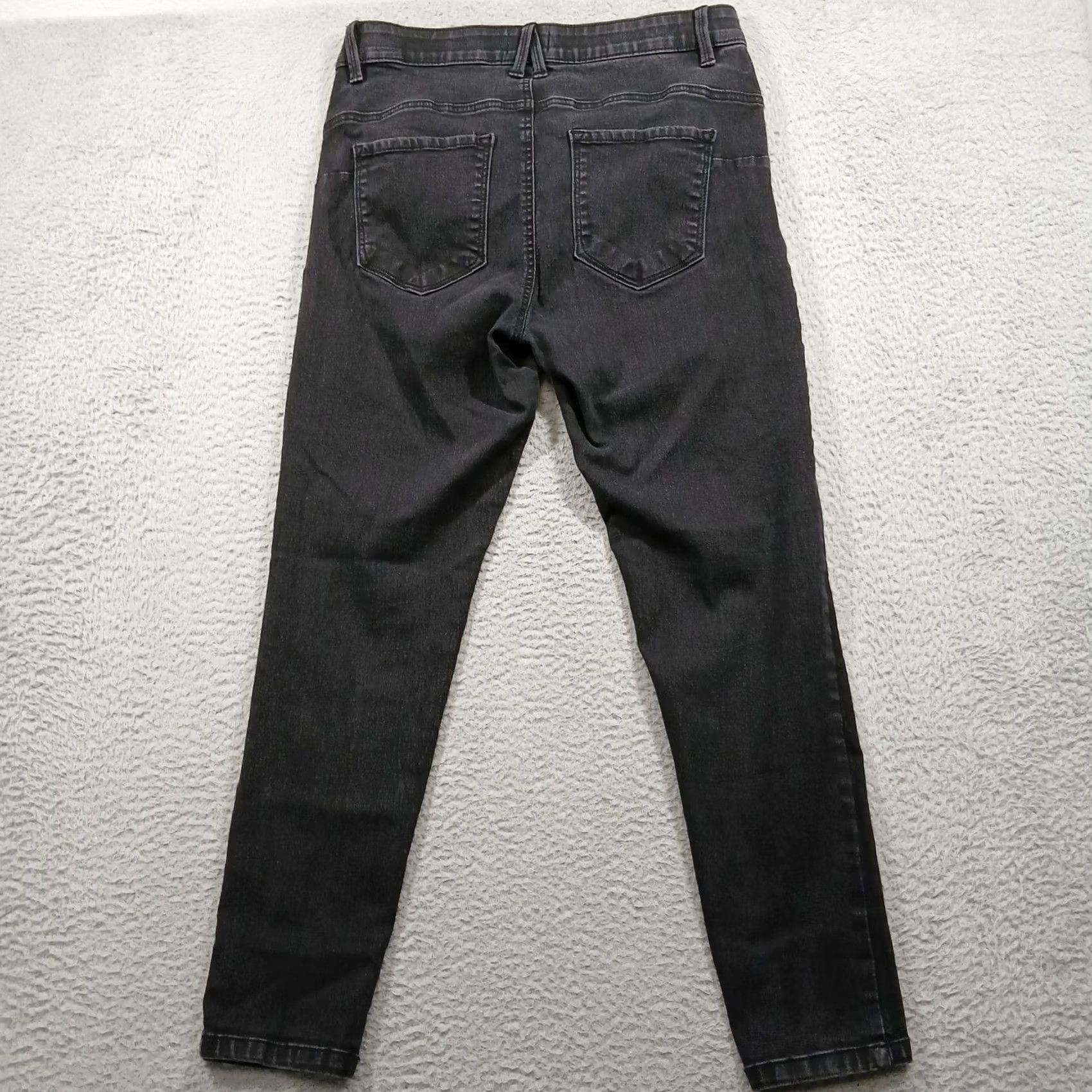 Vintage VINTAGE? No — Angels Forever Young 360 Sculpt Skinny Jeans Black 12/31 Women 31 High Rise Elastic Waist Pockets Shaping Stretch Denim EUC Size 24" / US 00 / IT 34 - 3 Thumbnail