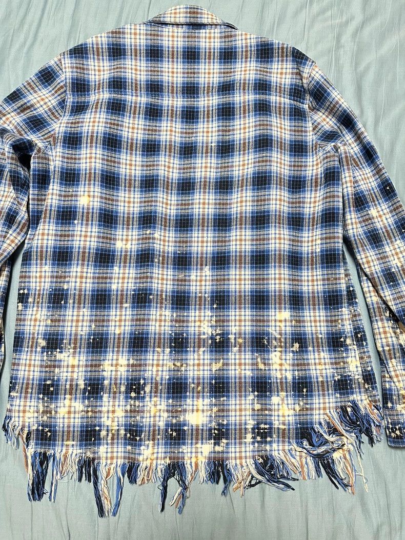 Amiri Amiri Ink-splashed tassel-fringed checkered long-sleeved s Size US L / EU 52-54 / 3 - 2 Thumbnail