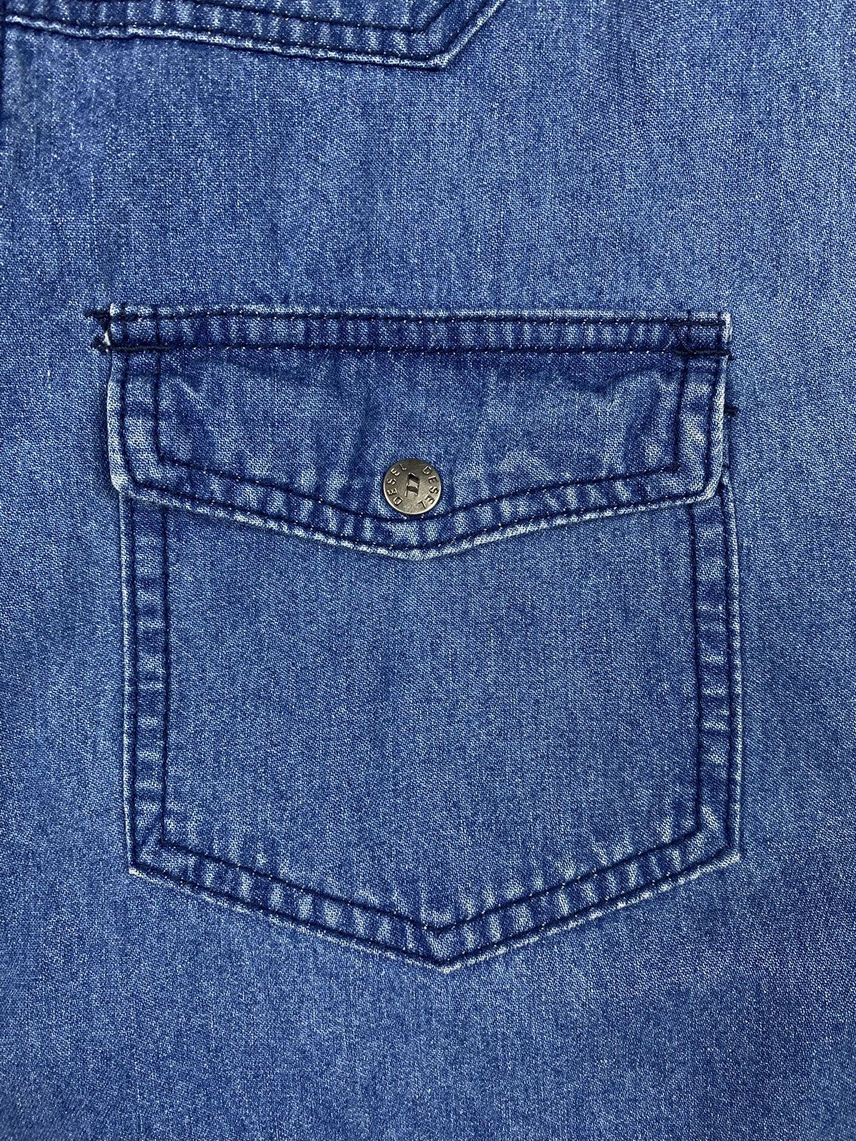 Other Vintage Bootleg Diesel Style Denim Shirt Western Workwear Size US L / EU 52-54 / 3 - 7 Thumbnail