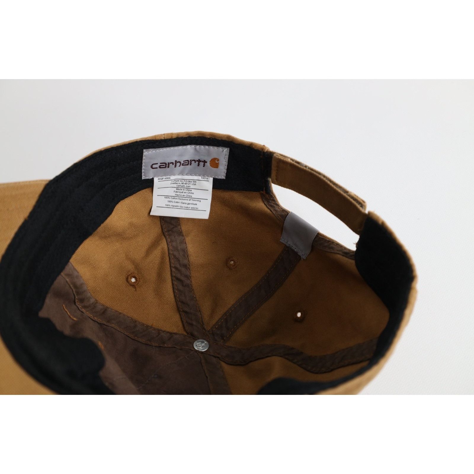 Carhartt Vintage Y2K Carhartt Spell Out Canvas Hat Cap Duck Brown Size ONE SIZE - 8 Thumbnail