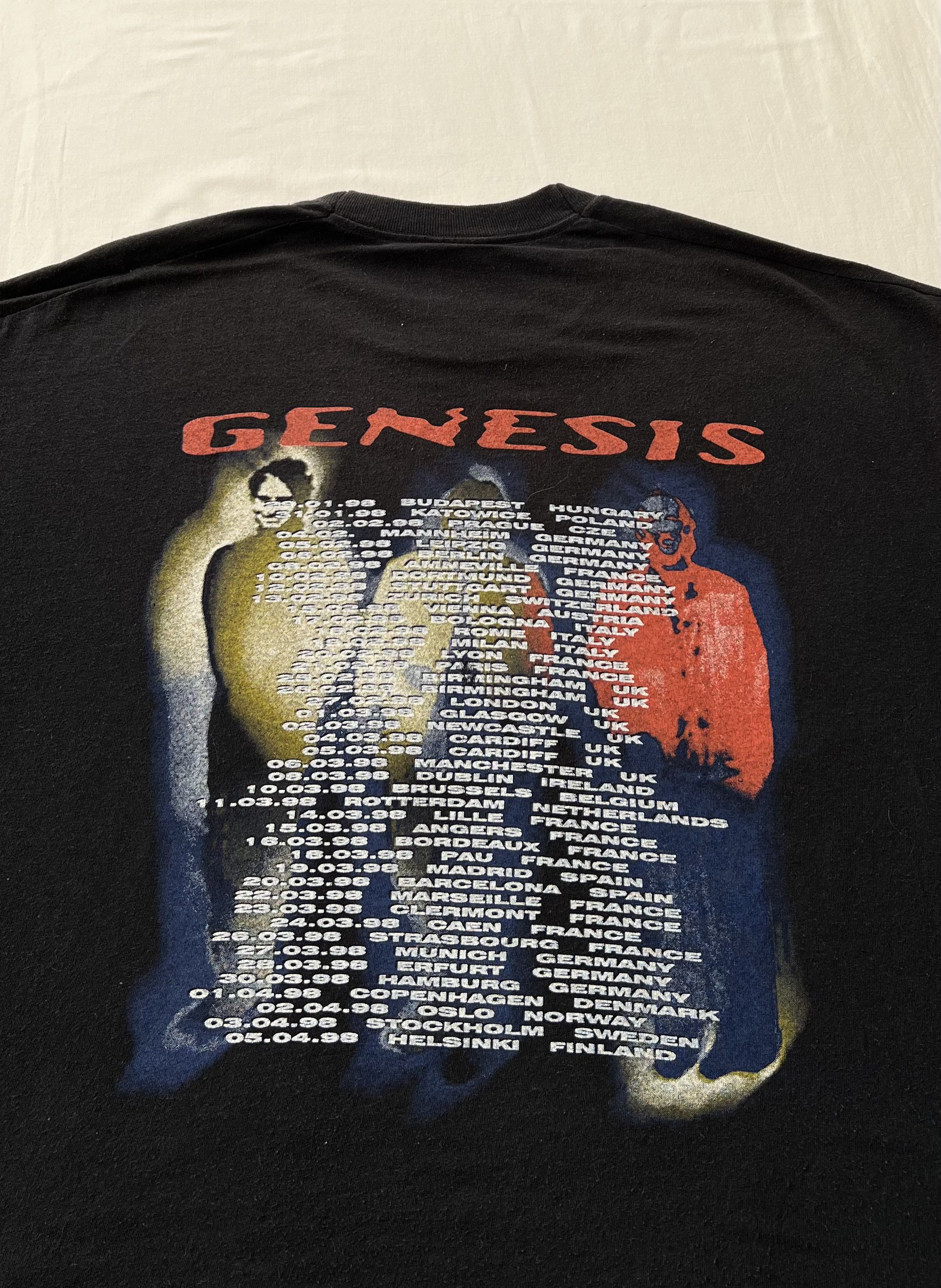 Band Tees × Vintage Vintage 1998 Genesis European Tour 98 Black Tee Size US XL / EU 56 / 4 - 12 Thumbnail