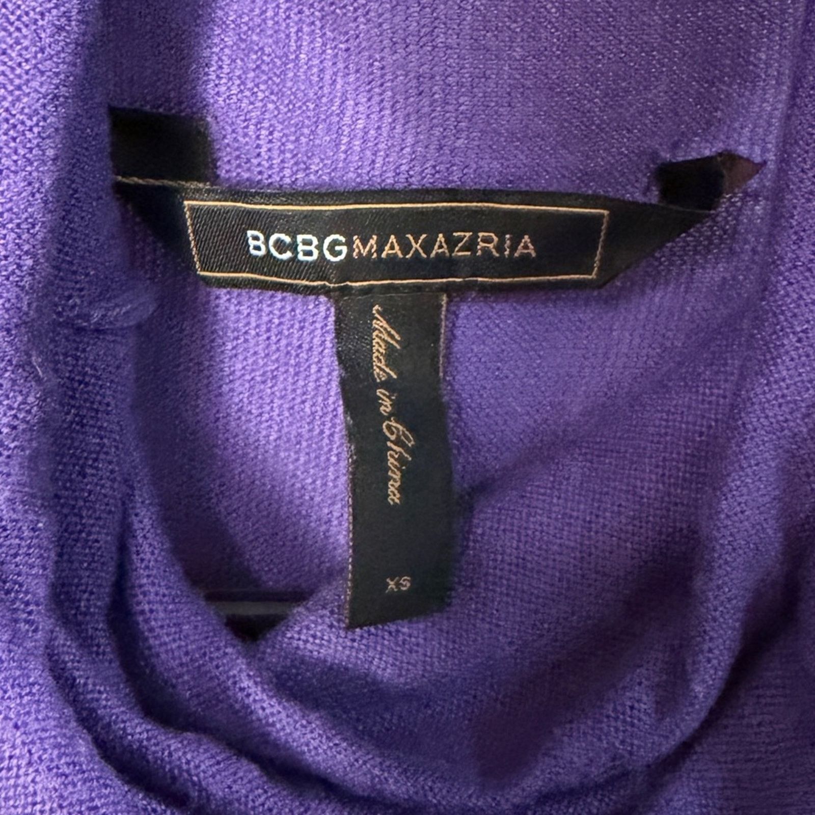 Bcbgmaxazria Vintage 90’s BCBGMaxAzria Vibrant Purple Silk Blend Knit Top Size XS / US 0-2 / IT 36-38 - 3 Thumbnail