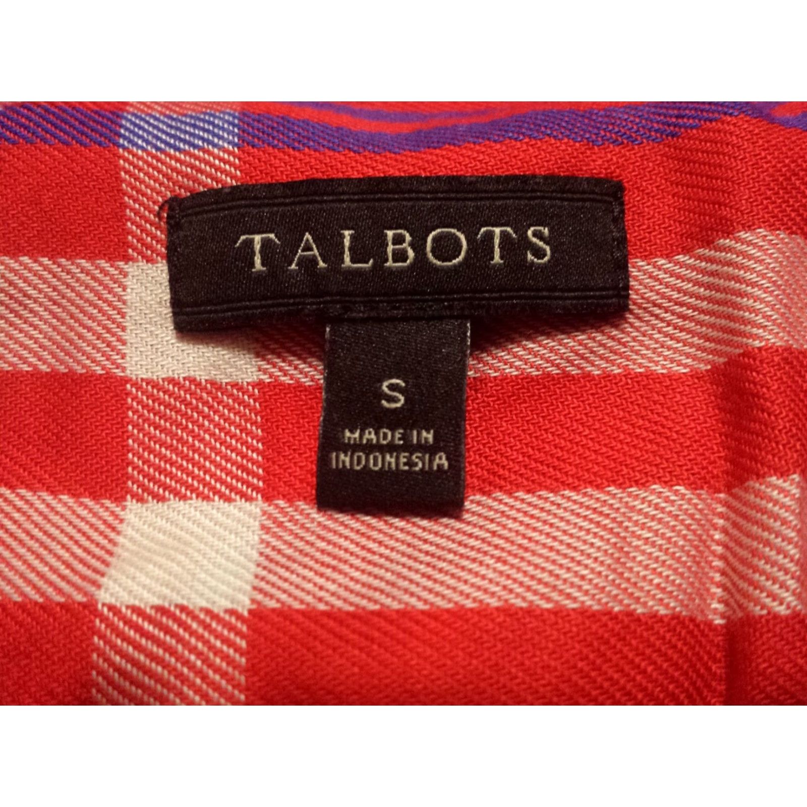 Talbots Talbots Shirt Womens Small Tunic Long Sleeve Button-Front Multicolor Plaid Check Size S / US 4 / IT 40 - 5 Thumbnail