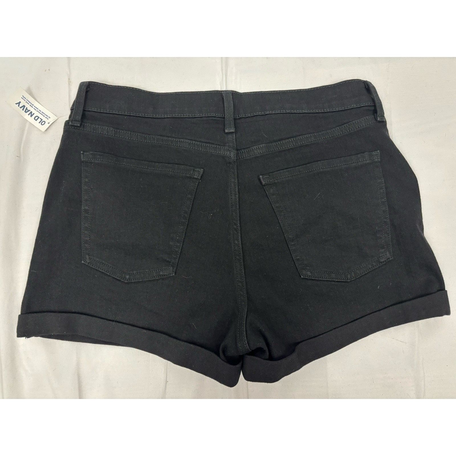 Old Navy NWT Old Navy Women 6 Cuffed Black Denim Jean Shorts Size 28" / US 6 / IT 42 - 7 Thumbnail