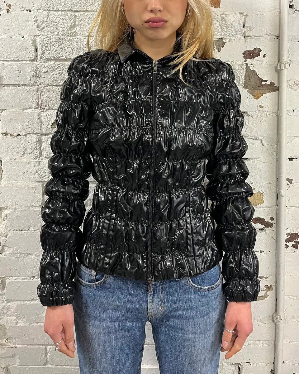 Prada SS2007 Prada Black Reflectible Puffer Jacket Size S / US 4 / IT 40 - 1 Thumbnail