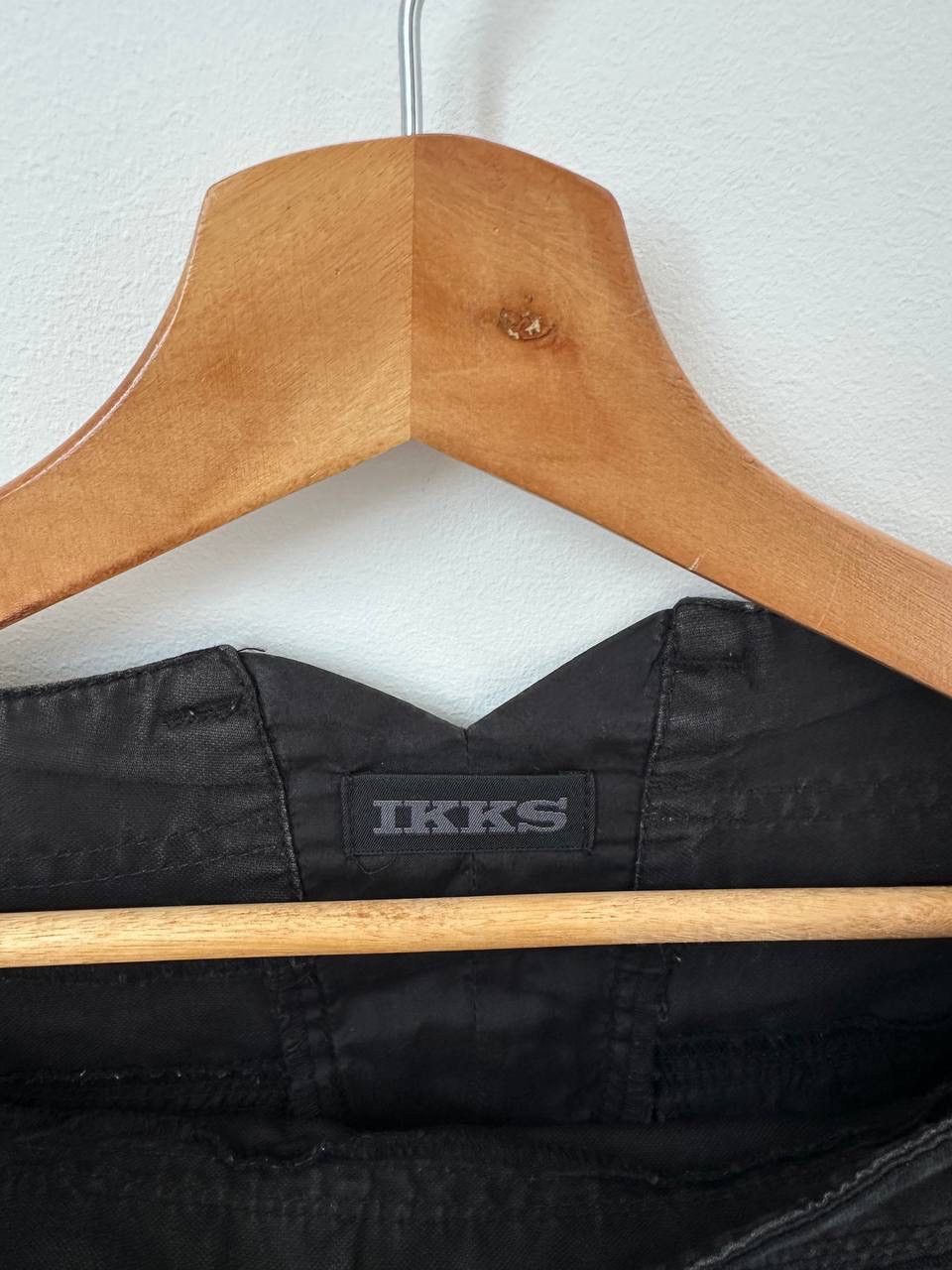 Japanese Brand × Vintage Vintage IKKS Womens Black Avant Garde Cargo Black Mini Skirt Size 30" / US 8 / IT 44 - 10 Thumbnail