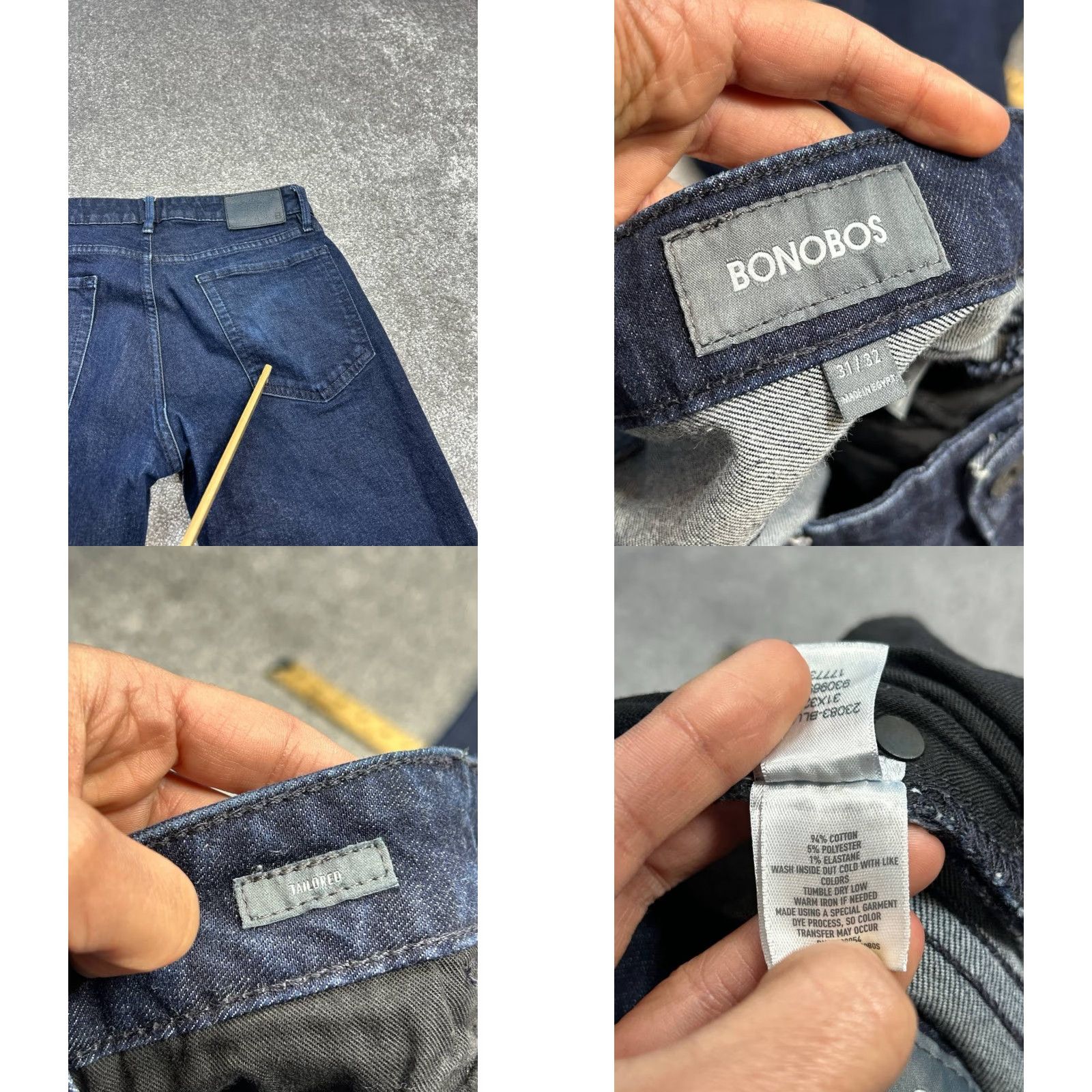 Bonobos Bonobos Jeans Mens 31 Blue Denim Cotton Low Rise Tailored Fit Straight Leg 30x31 Size US 31 - 8 Thumbnail