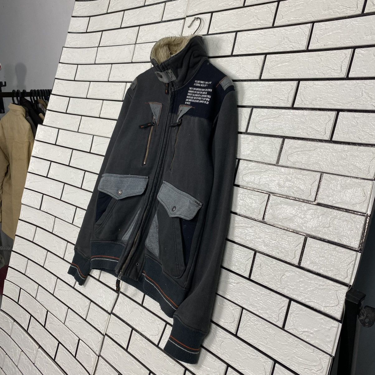 Avirex 🔥VINTAGE FLY ZIPPER BOMBER JACKET MILITARY AVIREX Size US M / EU 48-50 / 2 - 2 Thumbnail