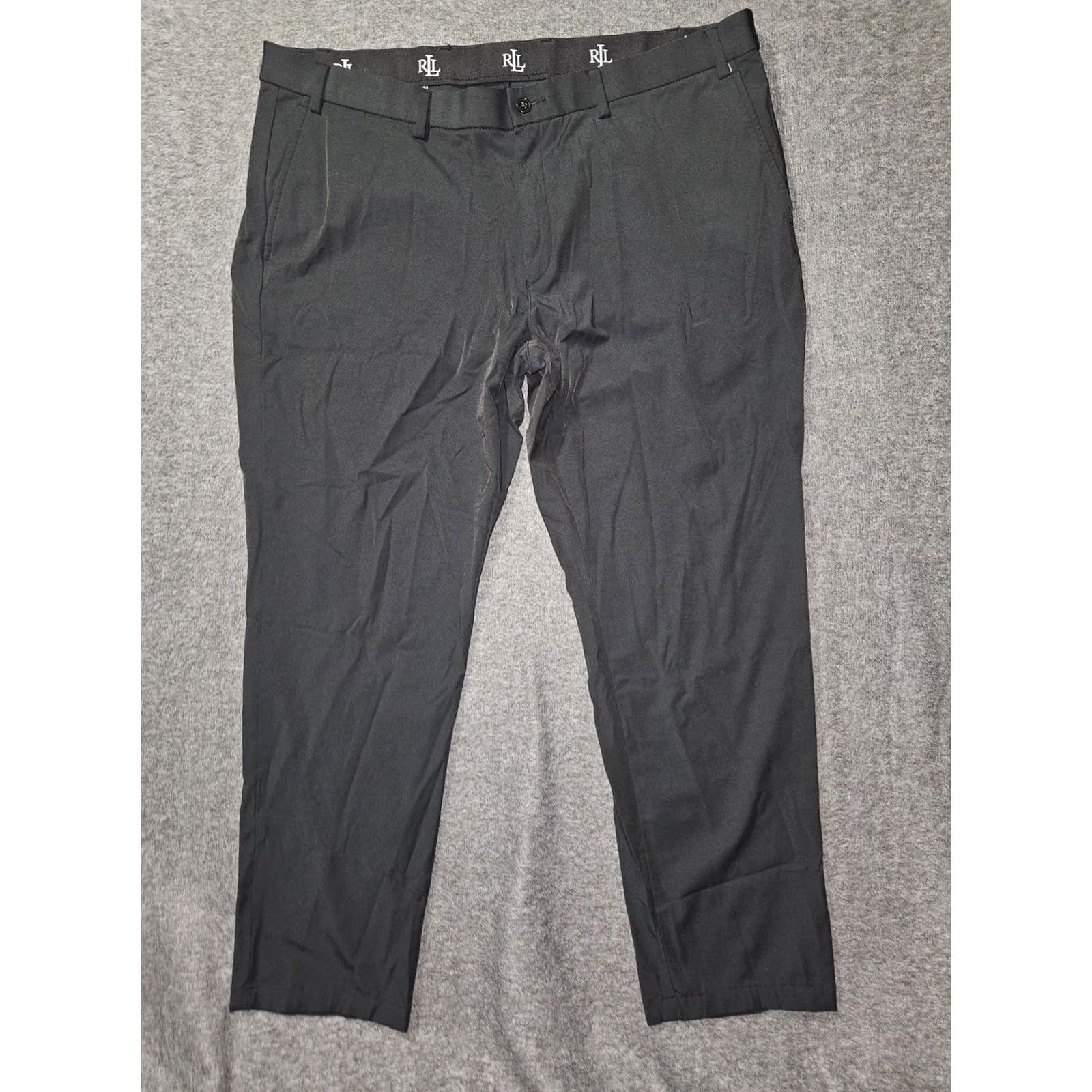 Ralph Lauren Lauren Ralph Lauren Dress Pants Mens 42x30 Black Label Flat Front Stretch Dress Pants Mens 42W x 30L Black Size US 42 / EU 58 - 2 Thumbnail