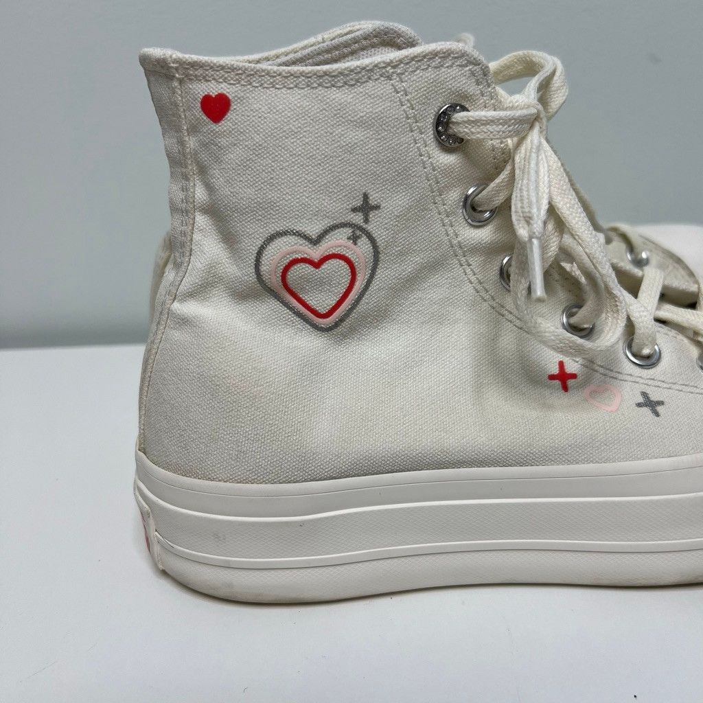 Converse Converse White Platform Red Heart High Top Sneakers Size 8 Size US 8 / IT 38 - 13 Thumbnail