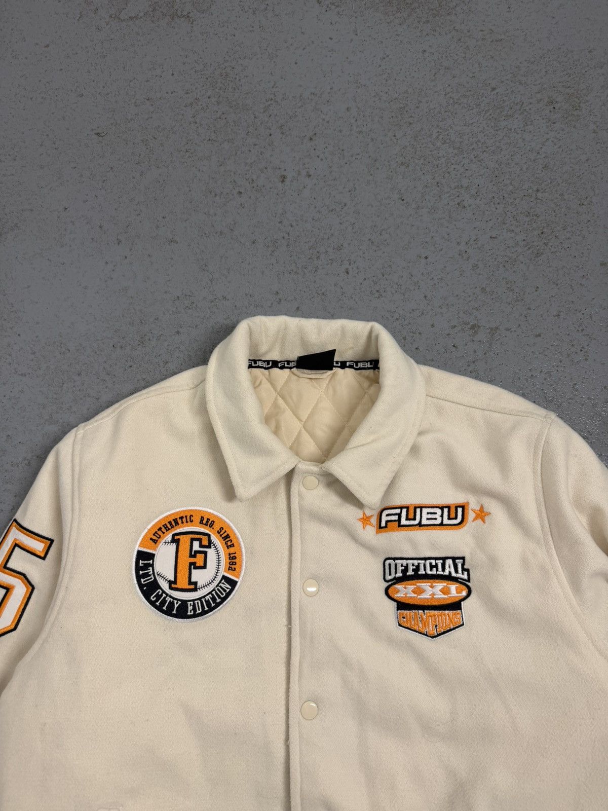 Fubu Vintage Fubu For Us By Us Baxk Embroidered Logo Bomber Size US L / EU 52-54 / 3 - 5 Thumbnail