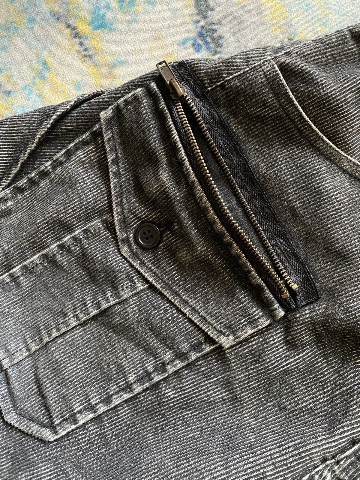 Japanese Brand RARE! Twisted Leg Baggy Punk Corduroy Multi Pocket Pant Size US 35 - 8 Thumbnail