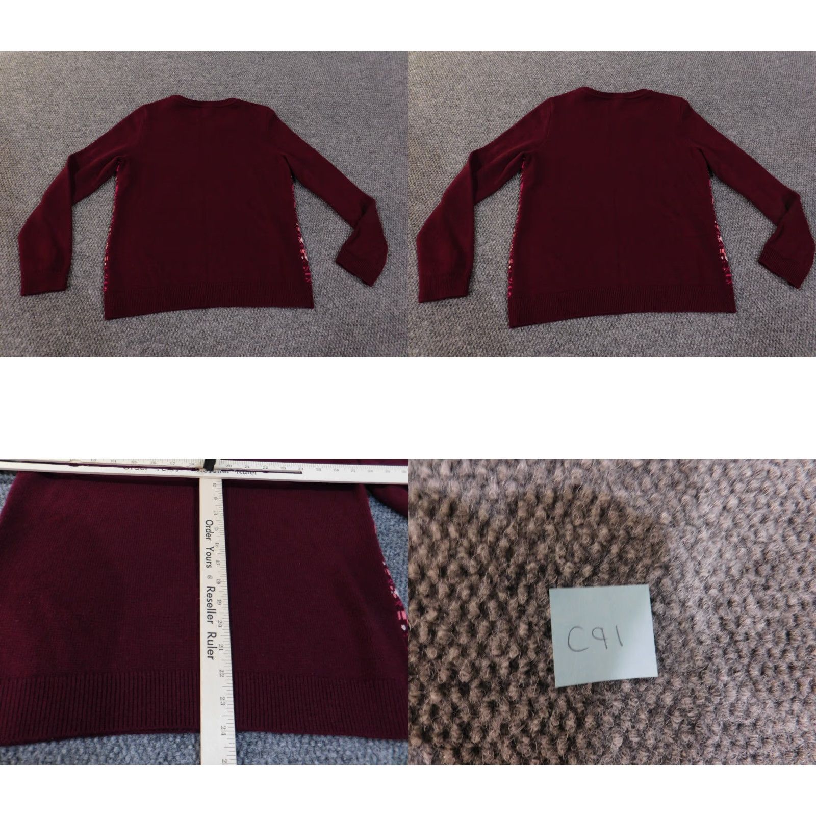 Talbots Talbots Sweater Pullover Regular Women M Purple Geometric Knit Nylon Wool Crew Neck Long Sleeve Modern Size M / US 6-8 / IT 42-44 - 8 Thumbnail