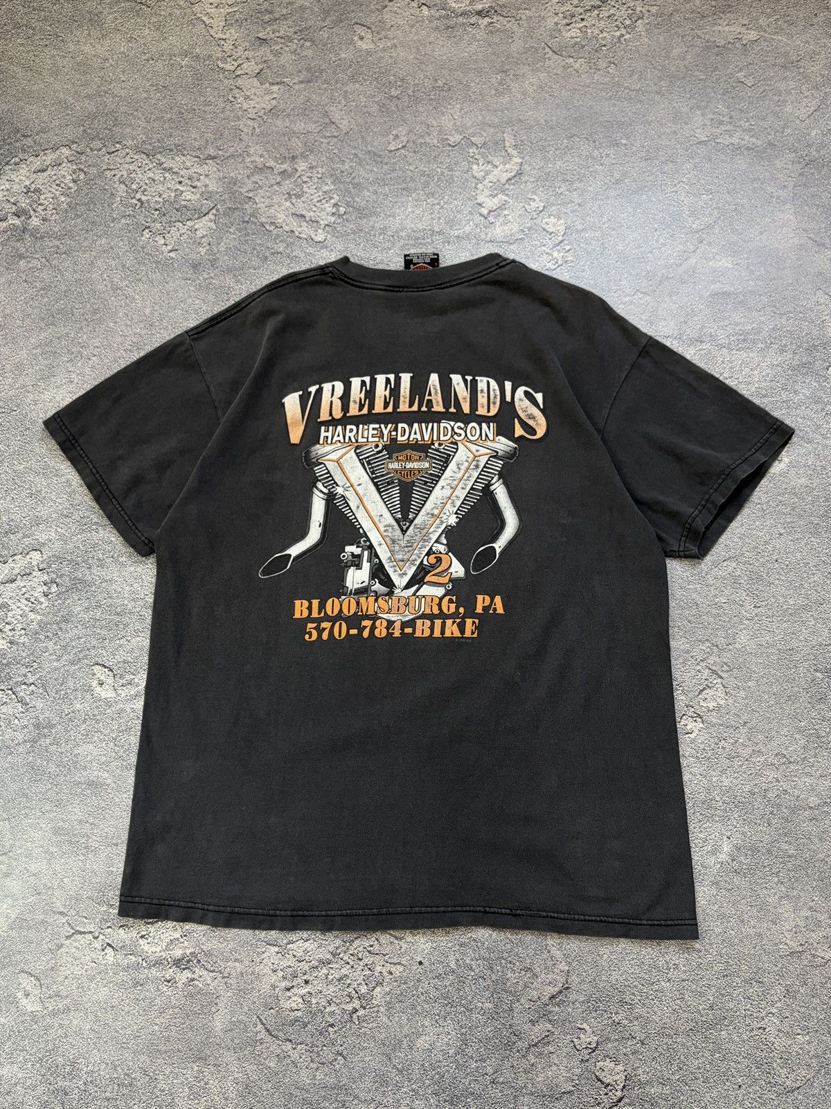 Harley Davidson Vintage 2001 Harley Davidson Vreeland's PA T-Shirt Black Size US L / EU 52-54 / 3 - 2 Thumbnail