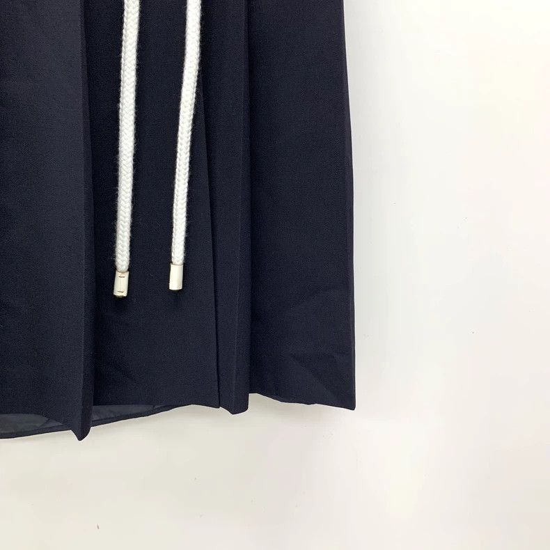 Prada Prada Deep Blue Pleated Wool Skirt-2506 Size 35" - 4 Thumbnail