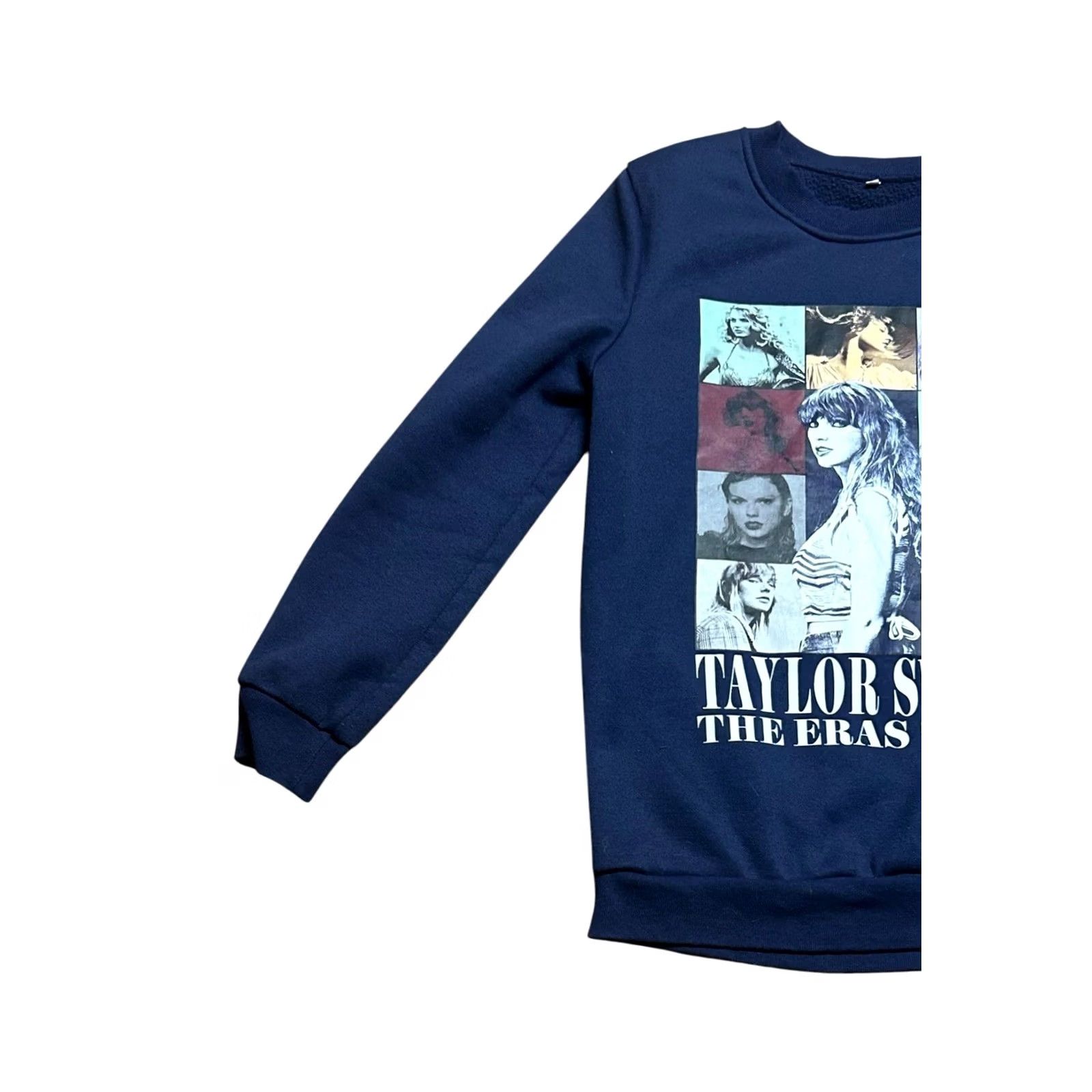 Vintage Taylor Swift The Eras Tour Style Navy Blue Graphic Crewneck Sweatshirt Sz Small Size S / US 4 / IT 40 - 2 Thumbnail