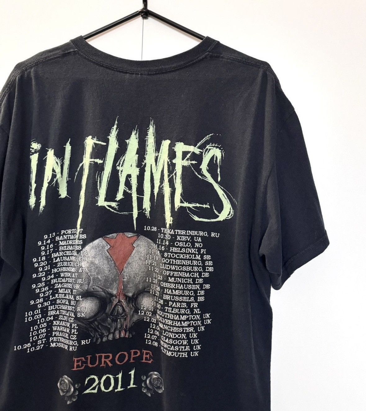Band Tees × Vintage 🇸🇪Vintage In Flames Band Rock Tee Shirt Size US L / EU 52-54 / 3 - 6 Thumbnail