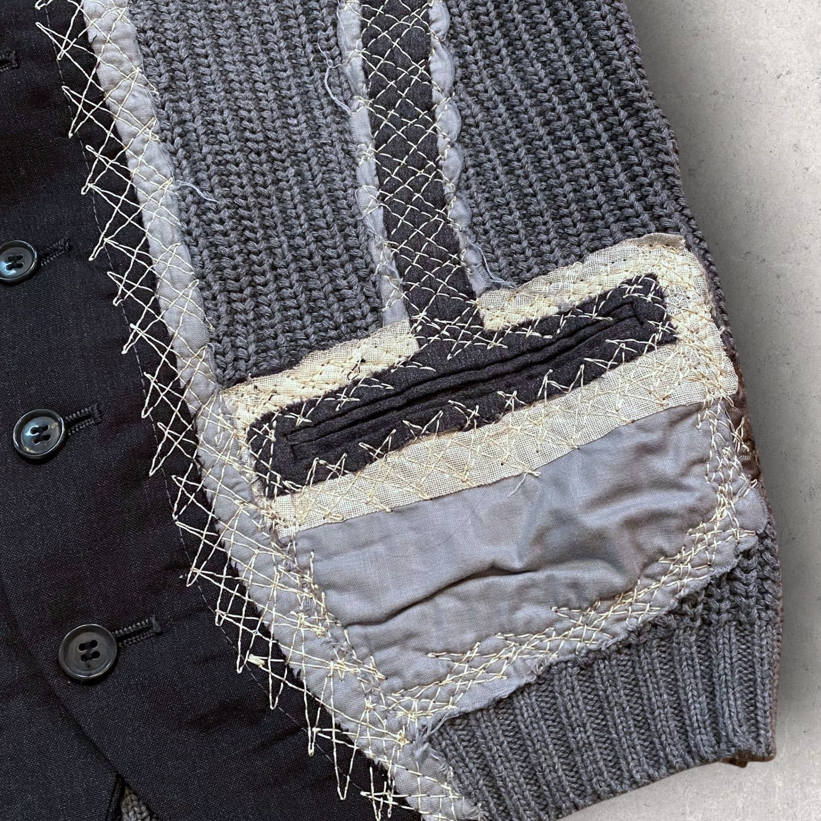 Japanese Brand Carel van Laere Stitched Embroidered Sweater Vest Size US M / EU 48-50 / 2 - 5 Thumbnail